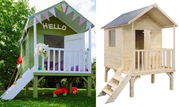 Une Cabane En Bois Pour Enfant À Prix Doux – Joli Place dedans Cabanne Pour Enfant