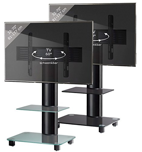 Vcm Tosal Meuble Colonne Avec Pied/Etagère En Verre Pour Tv avec Meuble Tv Sur Pied