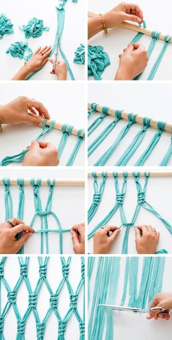 1001+ Projets Diy Macramé En Tutoriels Et Photos à Rideau Macramé Diy