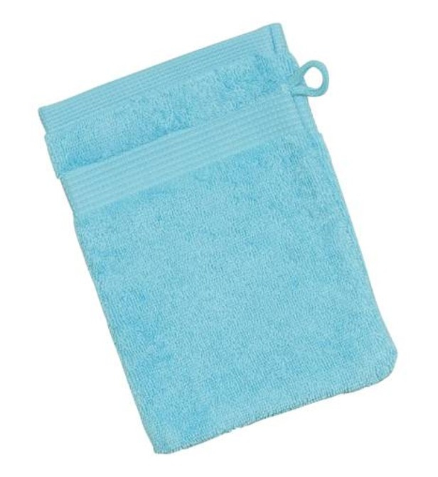 2 Gants De Toilette Extrasoft Coton 15 X 22 Cm Jalla Bleu pour Linge De Toilette Jalla