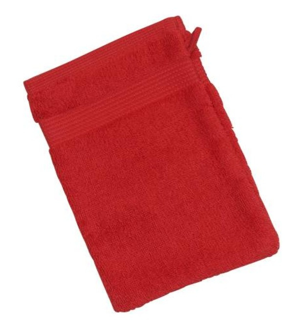 2 Gants De Toilette Extrasoft Coton 15 X 22 Cm Jalla Rouge destiné Linge De Toilette Jalla