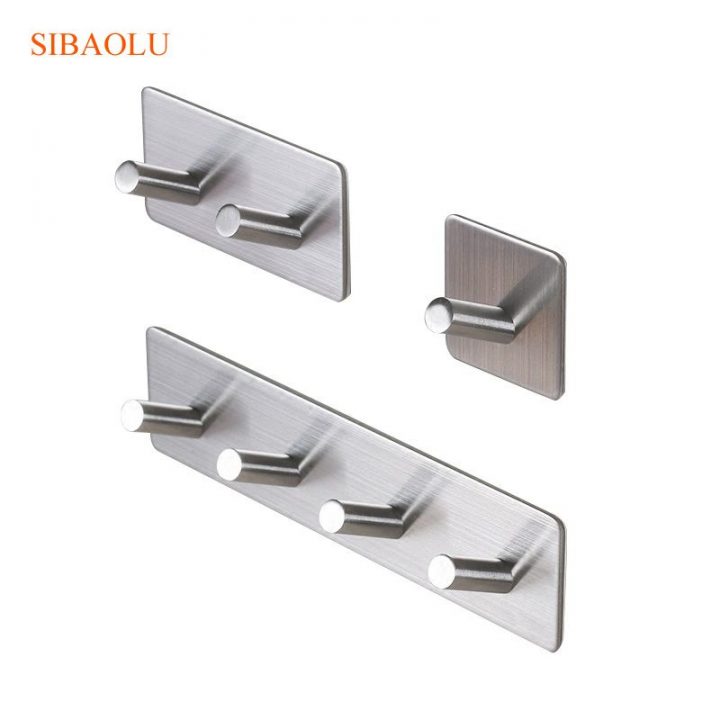 3M Self Adhesive Wall Door Back Hooks Heavy Duty Stainless concernant Tringle Rideau Adhésive