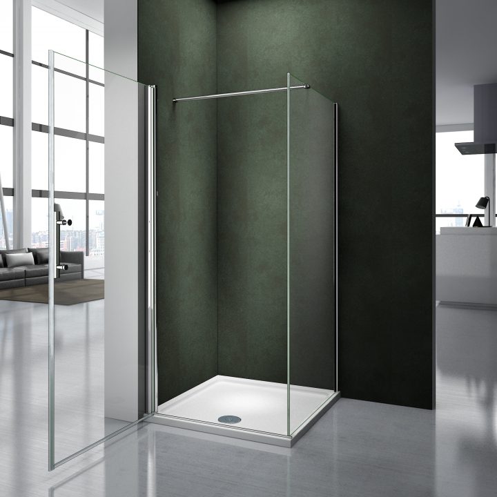 80X80X195Cm Porte Pivotante Porte De Douche Paroi De à Porte Douche Pivot Pliante