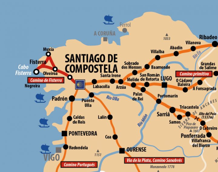 Acir – Itineraires | Acir Compostelle à Chemin Saint Jacques De Compostelle Carte