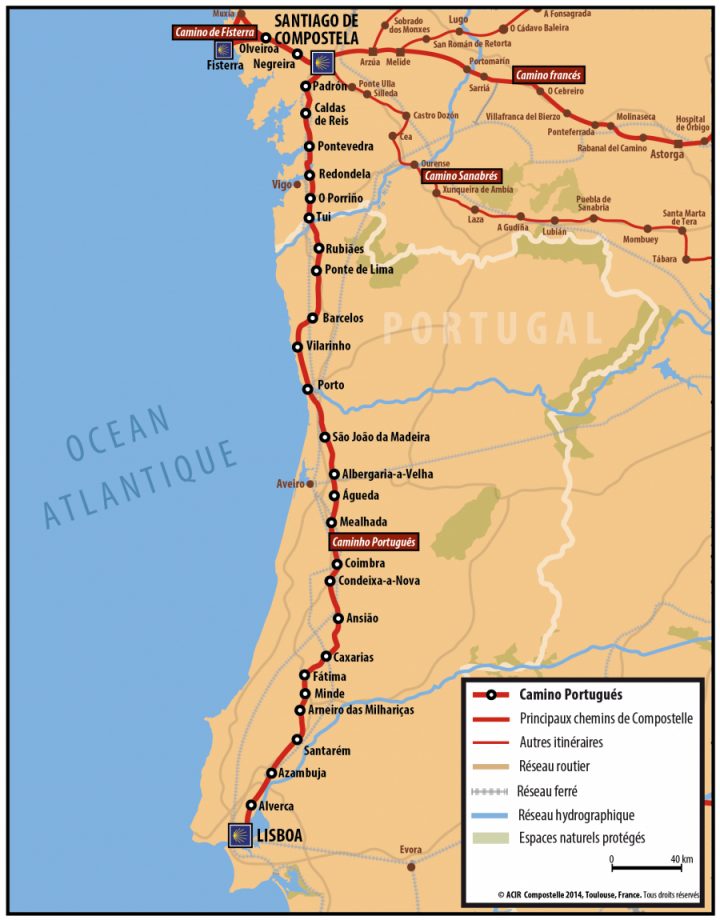 Acir – Itineraires | Acir Compostelle serapportantà Chemin De St Jacques De Compostelle Carte