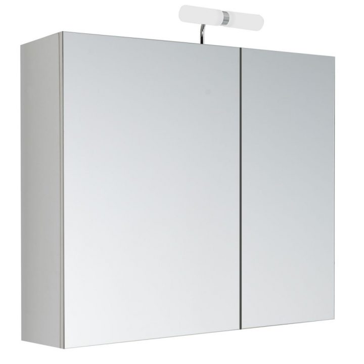 Armoire De Toilette Avec Led Kléo – 2 Portes – 60 X 60 Cm tout Armoire De Toilettes