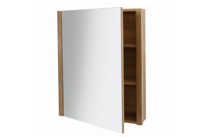 Armoire De Toilette Miroir En Teck Pour La Salle De Bain 65 Cm encequiconcerne Eclairage Pour Armoire De Toilette