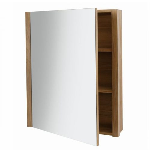 Armoire De Toilette Miroir En Teck Pour La Salle De Bain 65 Cm serapportantà Eclairage Pour Armoire De Toilette