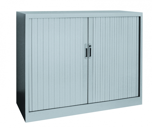 Armoire Standard Avec Portes A Rideaux – Gris – H. 100 Cm pour Rideaux Largeur 100 Cm