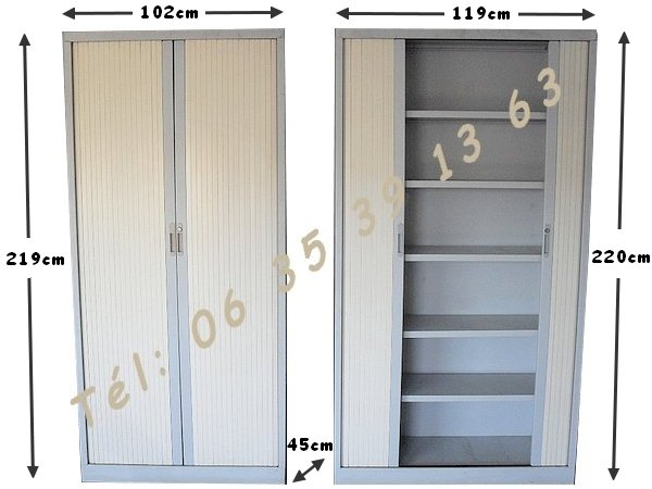 Armoires Métalliques 2 Portes Rideau Avec Étagères Negoce encequiconcerne Rideau Pour Cacher Etagere