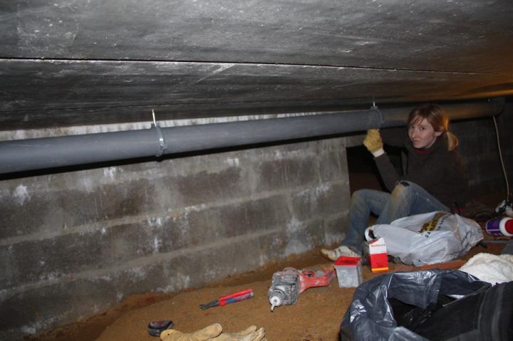 Autoconstruction De Notre Maison: Evacuation Eaux Usées intérieur Evacuation Toilette