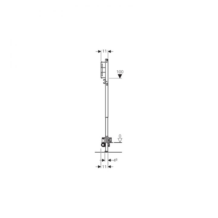 Bâti-Support Duofix Douche 130Cm Évacuation Murale serapportantà Bati Support Douche