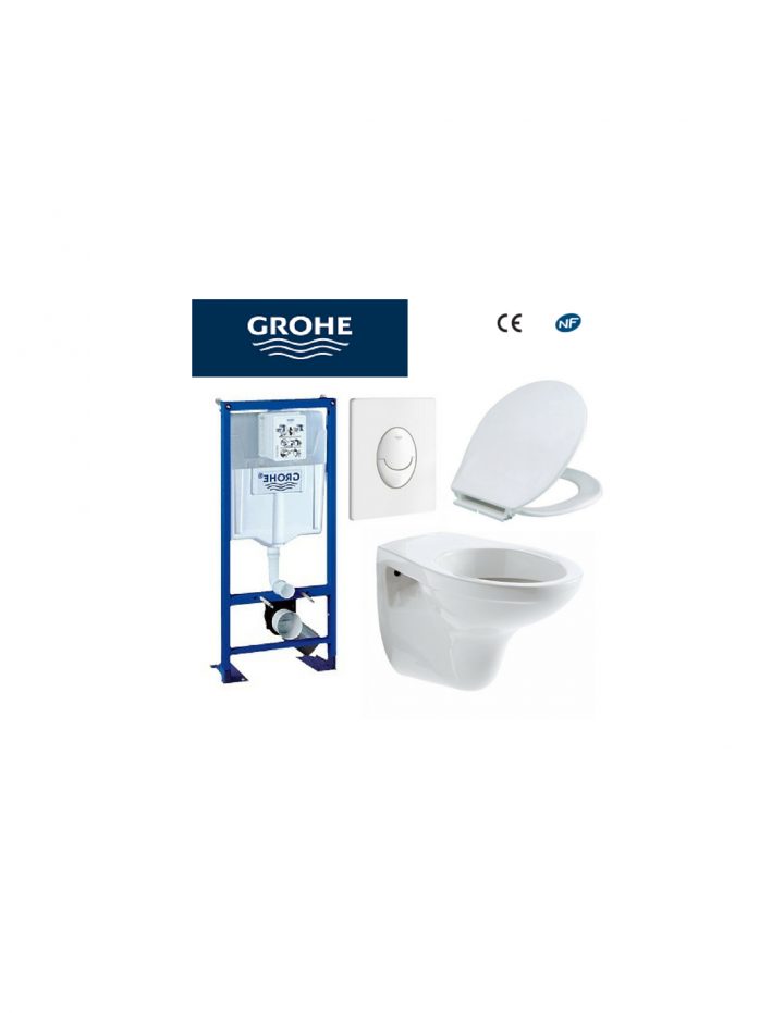 Bâti Support Wc Bastia Suspendu Grohe Autoportant Plaque avec Grohe Toilette Suspendu