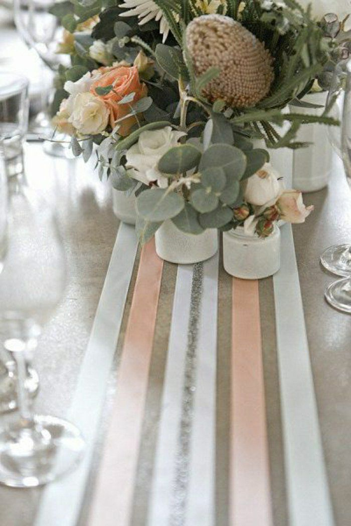 Beaucoup De Belles Variantes Pour Votre Chemin De Table tout Chemin De Table Rose Pale