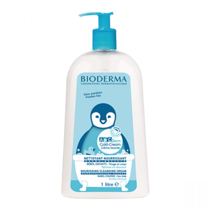 Bioderma Abcderm Cold Cream Crème Lavante 1L destiné Gel Douche Bebe Biafine