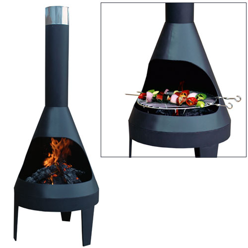 Brasero/Barbecue Avec Cheminée – Oogarden pour Cheminée Barbecue Exterieur