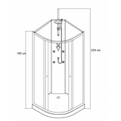 Cabine 1/4 De Rond 85Cm Klinty Sans Silicone, De Chez Aurlane serapportantà Receveur De Douche 85X85