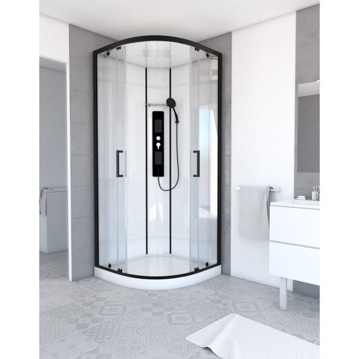 Cabine De Douche 1/4 De Cercle L.90 X L.90 Cm, Urban tout Cabine De Douche 1 4 De Cercle 85X85