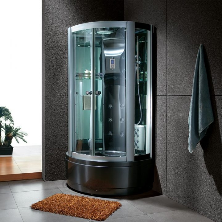 Cabine De Douche D'Angle 100X100 Saona Black, Douche D à Cabine De Douche 90X70