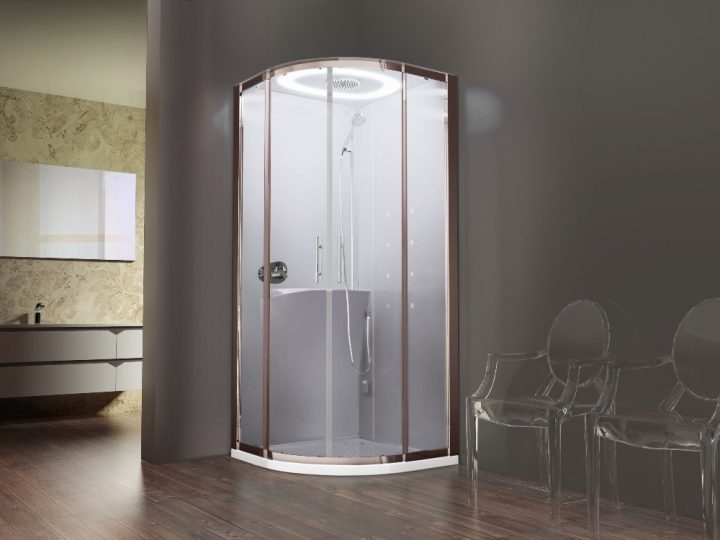 Cabine De Douche Design Eon Novellini 1/4 Cercle 90 X 90 serapportantà Cabine De Douche D Angle 90X90