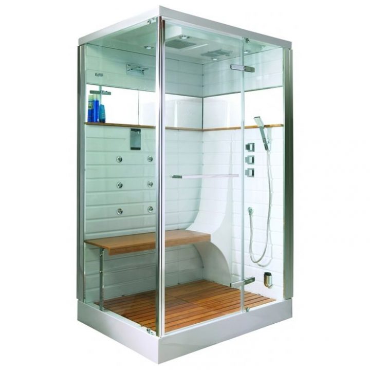 Cabine De Douche Hammam Avec Porte Pivotante Chromé à Cabine De Douche Sauna