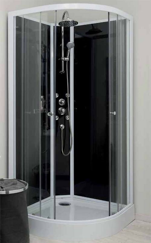 Cabine De Douche Hydromassante Gena 1/4C 90Cm dedans Cabine De Douche Avec Pompe De Relevage