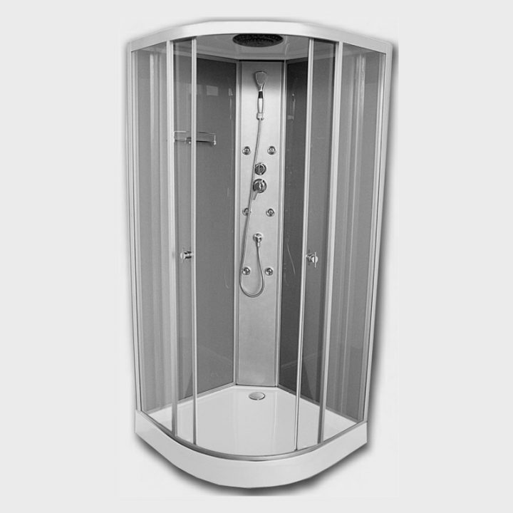 Cabine De Douche Hydromassante Quart De Cercle 90 X 90 Cm destiné Caniveau Douche Pas Cher