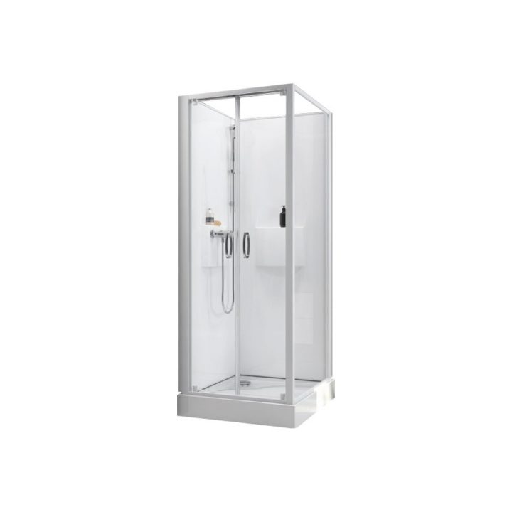 Cabine De Douche – Izibox 2 – Porte Battante 80X80 Cm Leda serapportantà Notice De Montage Cabine De Douche