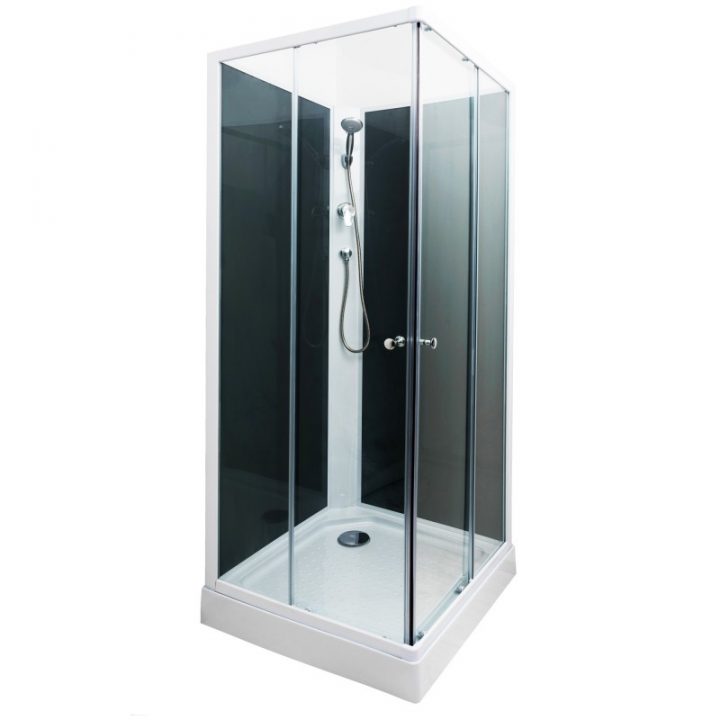 Cabine De Douche Non-Hydro 80X80 Minea Couleur Grise Et pour Cabine De Douche 80X80 Pas Cher