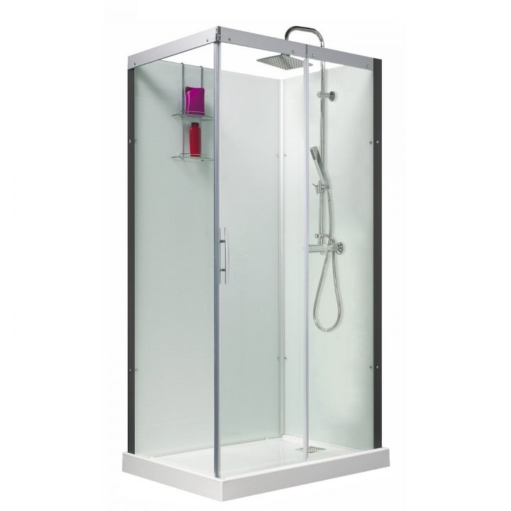 Cabine De Douche Rectangulaire 110X80 Cm, Thalaglass 2 encequiconcerne Cabine De Douche 4 Parois