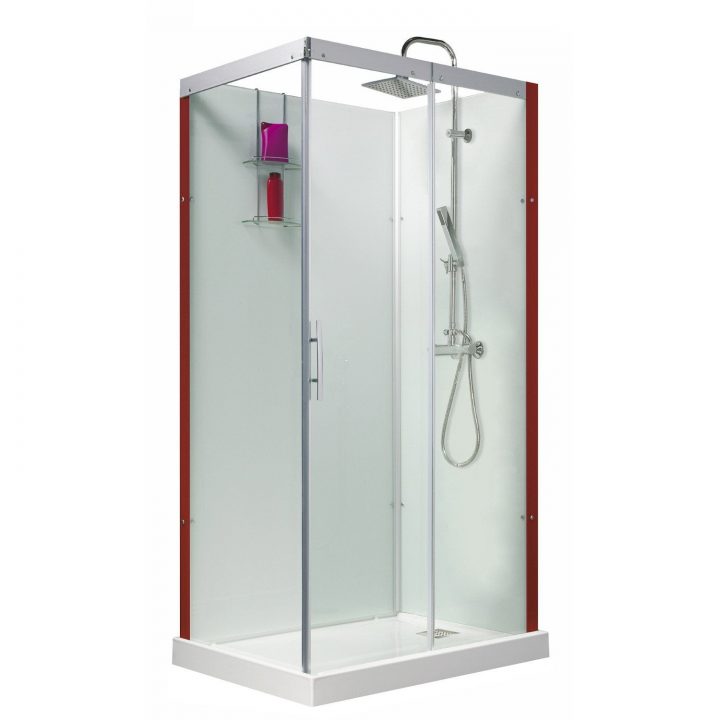 Cabine De Douche Rectangulaire 110X80 Cm, Thalaglass 2 pour Bac Douche 110X80