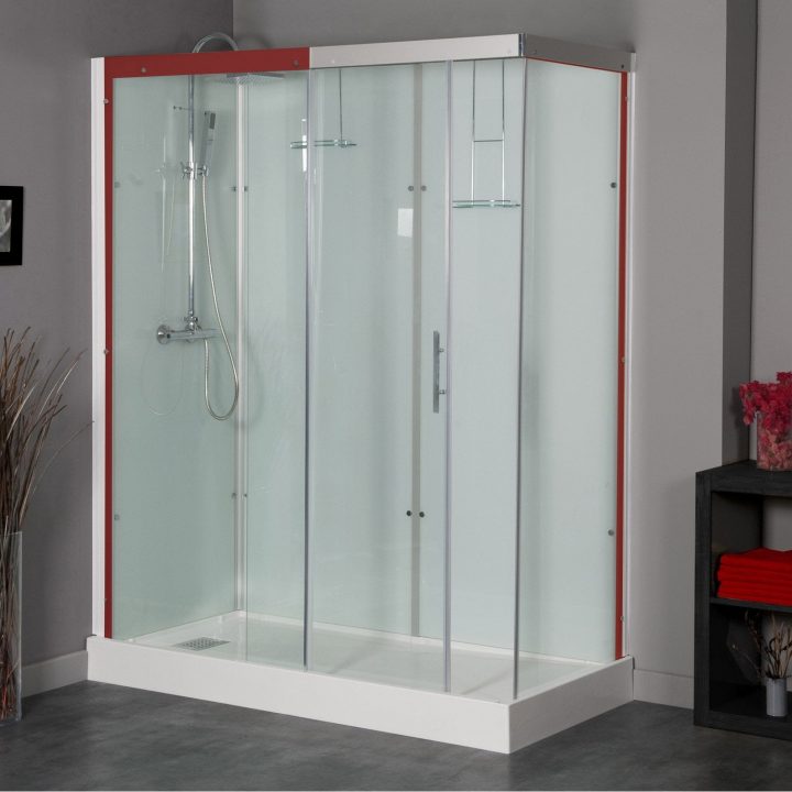 Cabine De Douche Rectangulaire 120X90 Cm, Thalaglass 2 tout Cabine De Douche 4 Parois