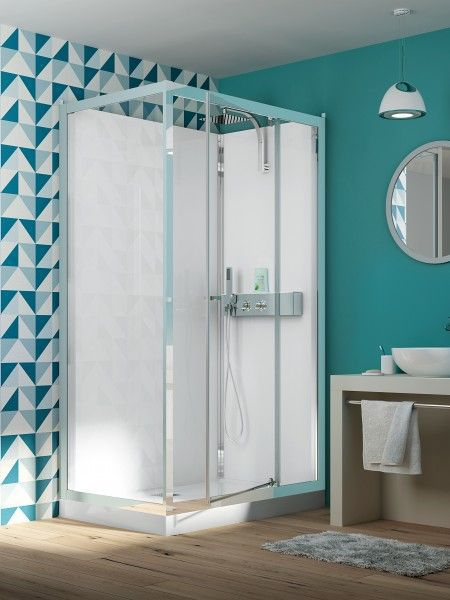 Cabine De Douche Rectangulaire Eden+ 120X90 Porte dedans Porte Douche Pivotant