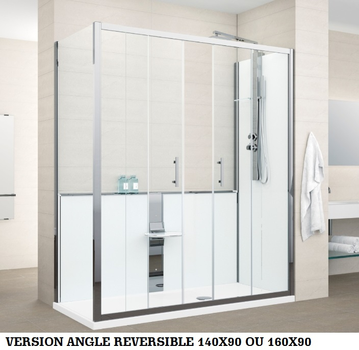 Cabine De Douche Revolution Novellini 140X90 Cm Ou 160X90 dedans Cabine De Douche Integrale Hauteur 200