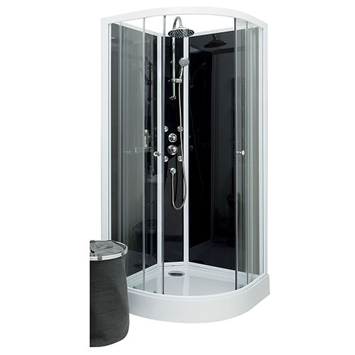 Cabine Intégrale Taya 1/4 De Rond 90X90 Hydromassage Rh tout Cabine De Douche Intégrale 80X80