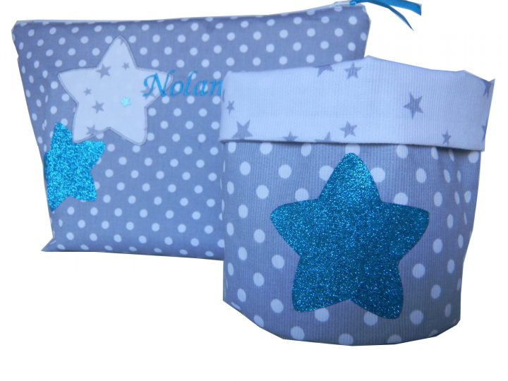 Cadeau Naissance Garçon : Grande Trousse De Toilette tout Corbeille De Toilette Bébé