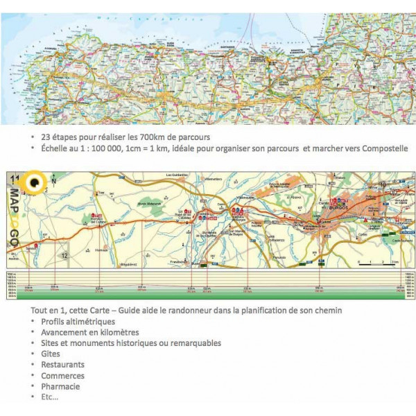 Carte De Rando Du Chemin De St-Jacques / Roncevaux À intérieur Chemin De St Jacques De Compostelle Carte