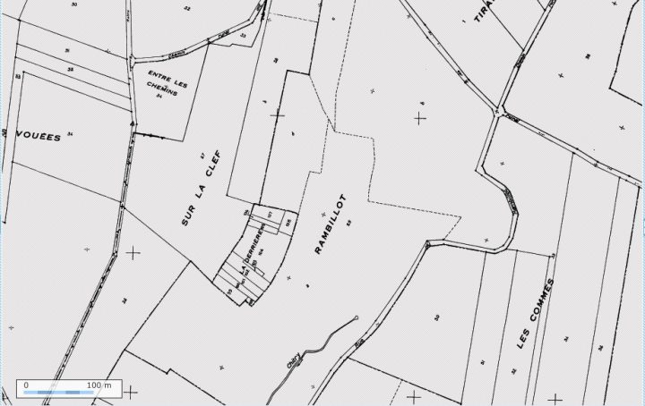 Cartographie -Chemins De Randonnée avec Chemin Rural Cadastre