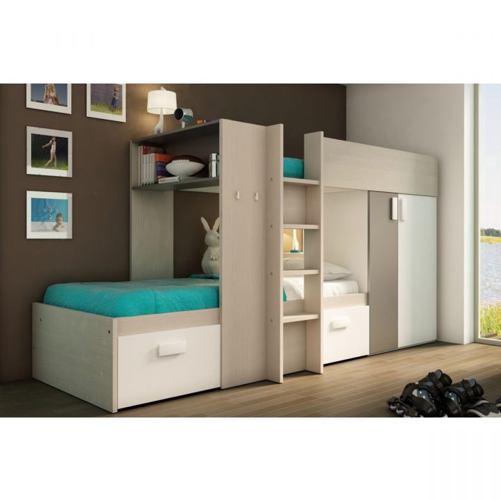 Chambre Enfant – Lit Superposé Design – Comforium intérieur Rideau Pour Lit Superposé