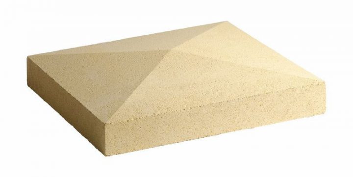 Chapeau De Pilier En Pointe Beige 50X50 avec Chapeau De Cheminée En Béton Gedimat