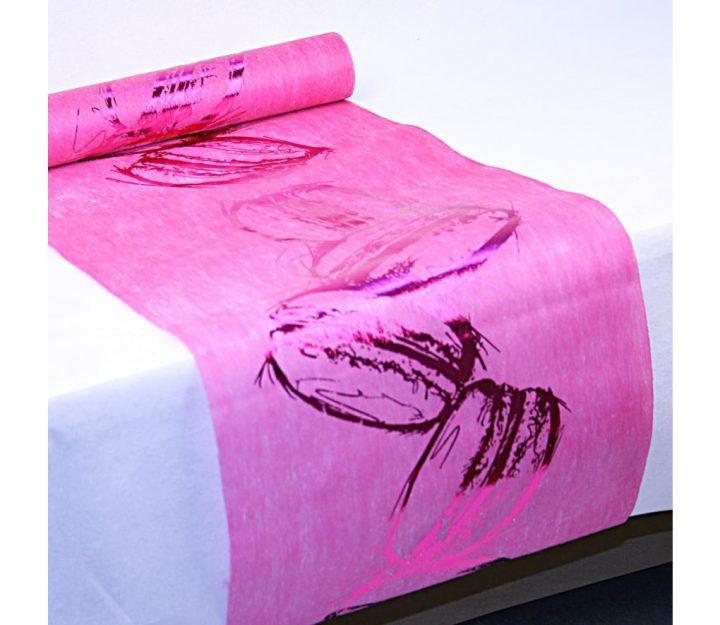 Chemin De Table Intissé Motif Macaron – 0.30X5M – Fushia tout Chemin De Table Fushia