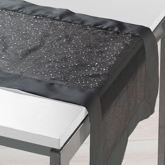 Chemin De Table (L140 Cm) Festille Noir – Nappe Et Chemin pour Chemin De Table Romance