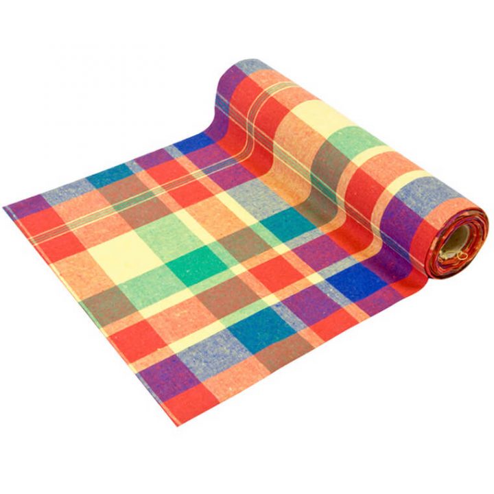 Chemin De Table Madras Multicolore 28Cm X 4M (X1) Ref/Ch544 avec Chemin De Table Chouette