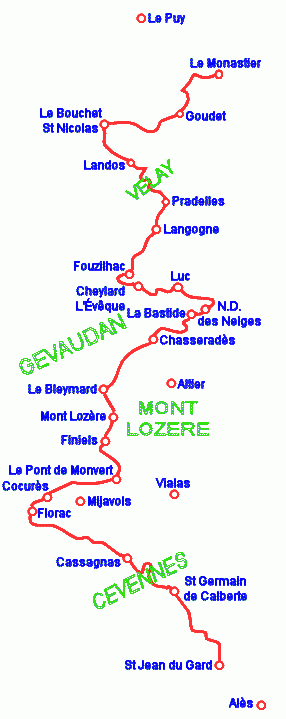 Chemin Stevenson – Gr70 – Refuge Du Moure (Cheylard L encequiconcerne Chemin De Stevenson Distance