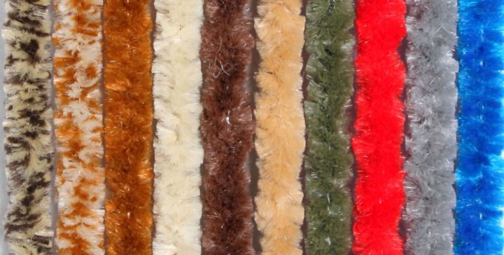 Chenille Porte Rideau Fait En Italie Moschiera 10 Couleurs concernant Rideau Portiere Chenille