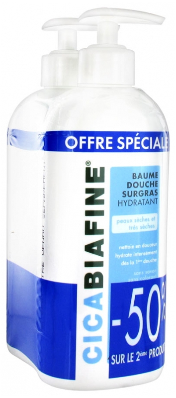 Cicabiafine Baume Douche Hydratant Surgras Lot De 2 X 400 Ml à Baume De Douche