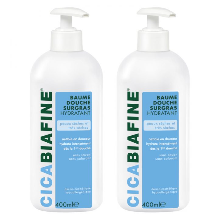 Cicabiafine Baume Douche Hydratant Surgras Lot De 2 X 400Ml avec Baume De Douche