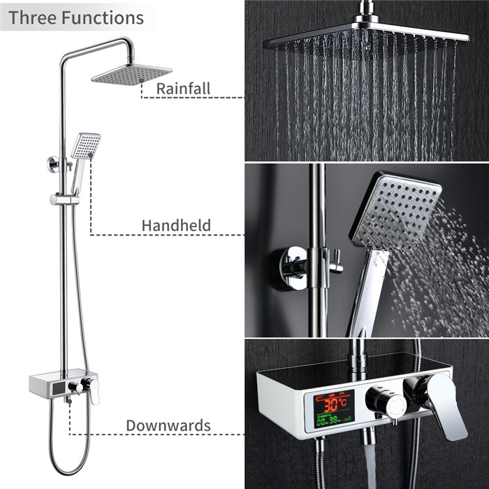 Colonne De Douche Homelody Colonne De Douche Avec Ecran concernant Serveur De Douche