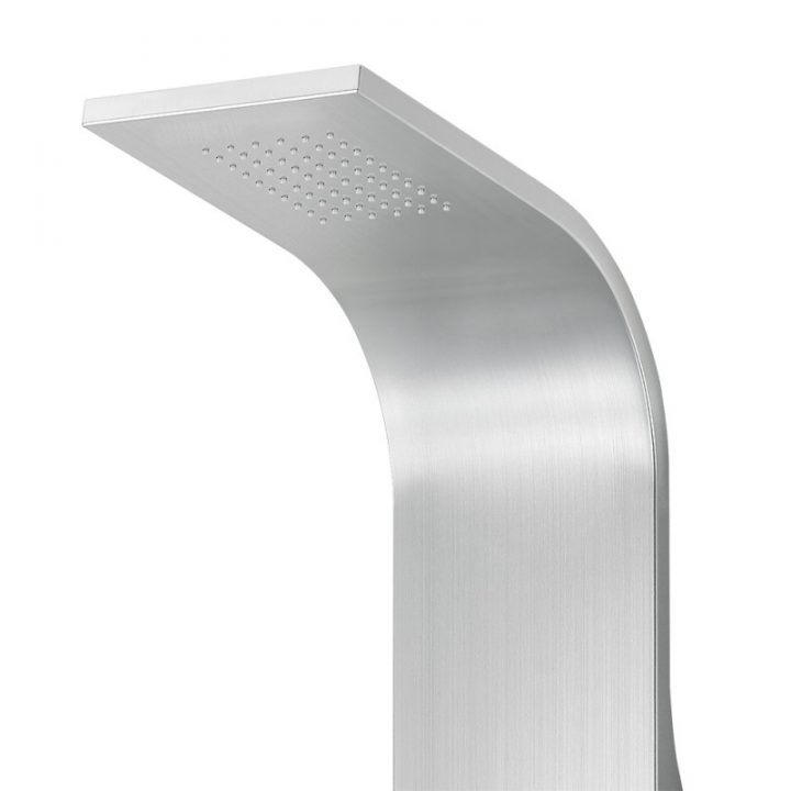 Colonne De Douche Inox Brossé – 130X20Cm – Mécanique serapportantà Colonne De Douche Inox