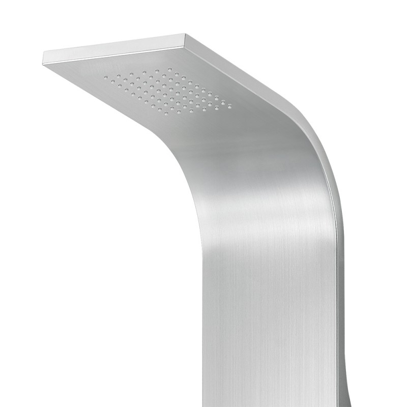 Colonne De Douche Inox Brossé - 130X20Cm - Mécanique serapportantà Colonne De Douche Inox